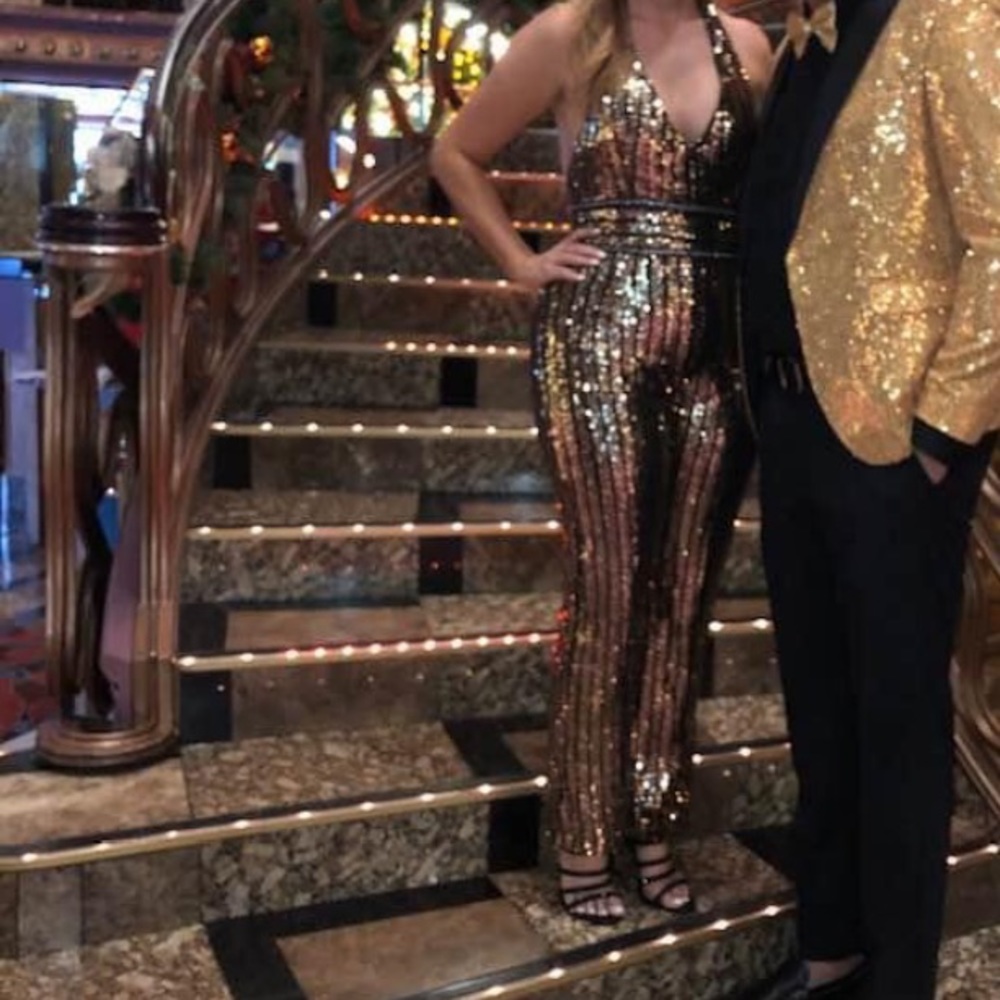 Vici Sequin Jumpsuit Size M